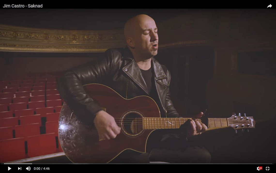 Jim Castro "Saknad", photo from music video of Swedish rock song produced by Soundism's Vladi Vargas