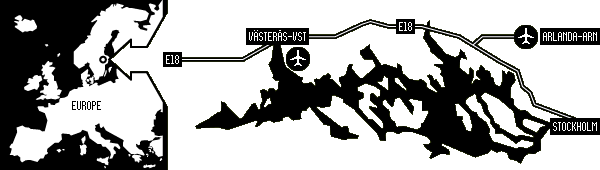 Map overview of Stockholm Vasteras (Sweden), Soundism's locations